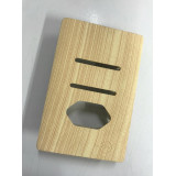 Placa P/ 2 Interruptores + 1 Tomada 4x2 - Novara Maple